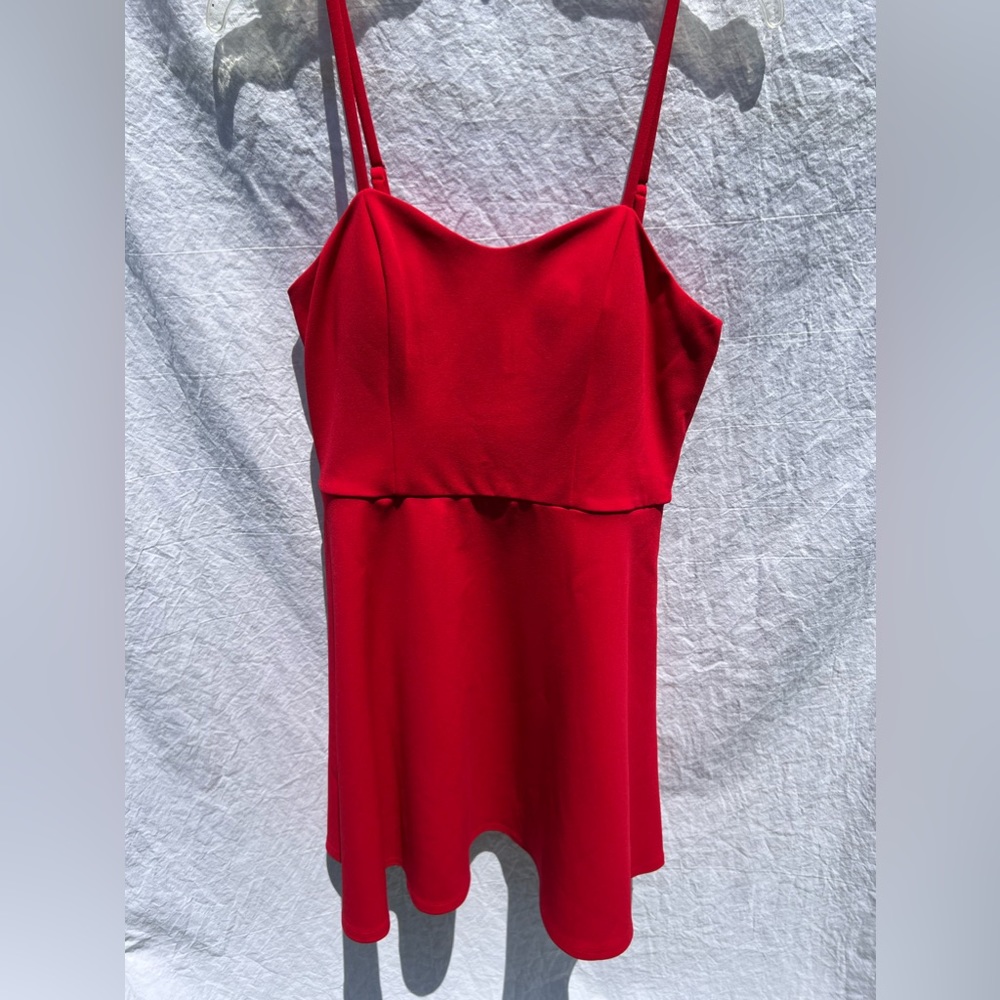 Red dress short spaghetti strap in Large and XL